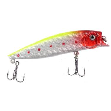 Imagem de Isca Artificial Popper Topwater 9,5cm 12g – Isca Dura com Anzol Triplo e Olhos 3D para Pesca em Água Doce e Salgada(9.5cm 12g,G)