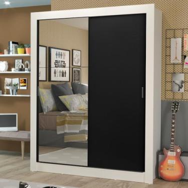 Imagem de Guarda-Roupa Solteiro Madesa Dallas Plus 2 Portas de Correr com Espelho 4 Gavetas