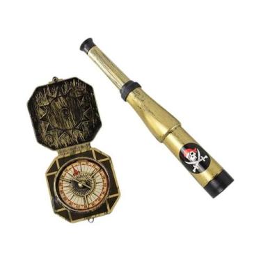 Imagem de Fantasia De Pirata Para Crianças Com Chapéu Vermelho, Pano Para Olho, 