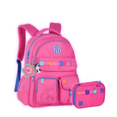 Imagem de Kit Rebecca Bonbon Mochila e Estojo Box Necessaire Girl Teen, Rosa