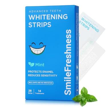 Imagem de SmileFreshness Tiras de clareamento dental, tratamentos de 14 dias clinicamente comprovados para clareamento dental visível e acessível, clareamento de cuidados com o esmalte, fórmula de sensibilidade