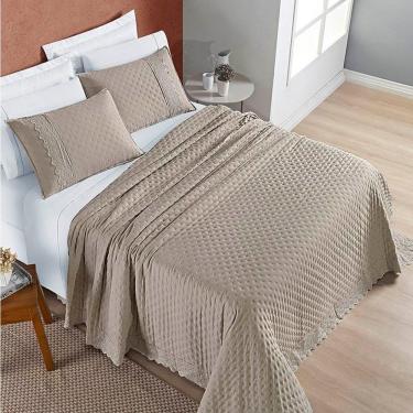 Imagem de Cobre Leito Casal Padrão Nobless 200 Fios 3 Peças - Taupe
