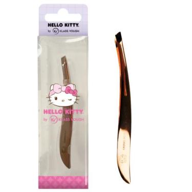 Imagem de Pinça Chanfrada Rose Gold Profissional para Sobrancelhas Hello Kitty K