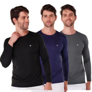 Imagem de Kit 2 Camisa manga Longa Masculina Térmica Proteção 50+ Uv - Força do 