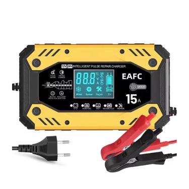 Imagem de Carregador de Bateria Automotiva Inteligente NovaVida Portatíl Função Reparadora Visor LCD