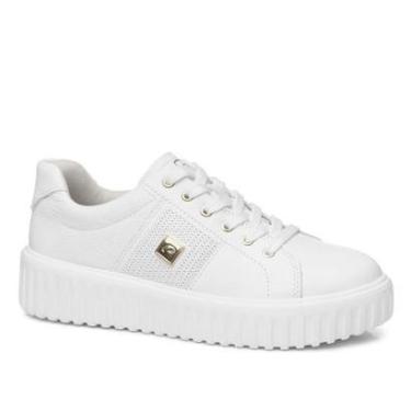 Imagem de Tênis Pegada Feminino em Couro Branco 212108-01-Feminino