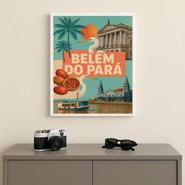 Imagem de Quadro Decorativo Belém Do Pará 24X18Cm Mold Preta Vidro - Quadros On-