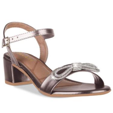 Imagem de Sandália Feminina Salto Baixo Bloco Grosso Casual Confortável Moda Met