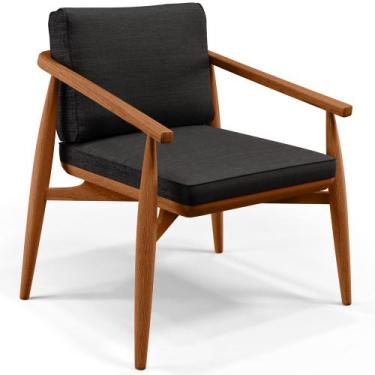 Imagem de Poltrona Decorativa Sala de Estar com Cintas de Corano Lavínia B04 Lin