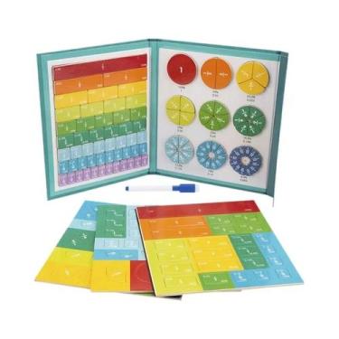 Imagem de Brinquedos Educativos De Matemática Para Crianças Com Frações Magnétic