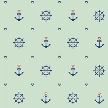 Imagem de Papel De Parede Infantil Marinheiro Verde - Drop de Casa