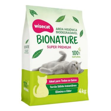 Imagem de Bionature Areia Higiênica para Gatos Biodegradável Wisecat 4kg