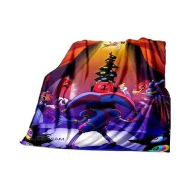 Imagem de Cobertor Digital Circus Cartoon De Flanela Quente E Confortável Para S