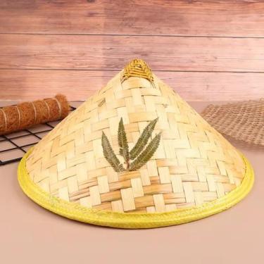 Imagem de Chapéu Vietnamita Chinês Japonês De Bambu Cosplay Fantasia Anime Uniss