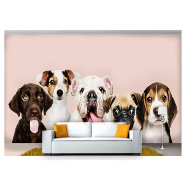 Imagem de Papel De Parede Animais Filhotes Cães Pets 3D Anm261