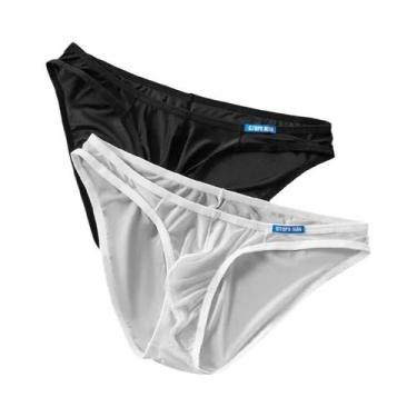Imagem de Cuecas Translucidas Finas De Seda De Gelo Para Homens Com Bolsa U Gtop