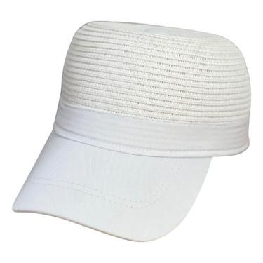 Imagem de Boné Chapéu De Praia Feminino Aba Curva Revestida Ajustável Fecho Velc