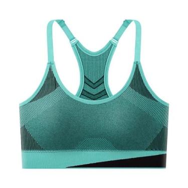 Imagem de Sutiã Esportivo Feminino Respirável Com Almofadas, À Prova De Choque, 