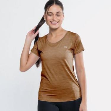 Imagem de Camiseta Poliamida Feminina Marcio May Fitness Fitness Vivant Brown-Feminino