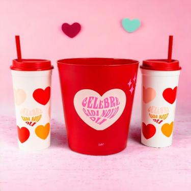 Imagem de Kit Pipoca Com 2 Copos E Balde - Celebre Cada Dia