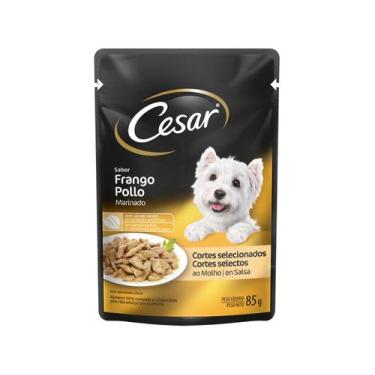 Imagem de Ração Úmida Cesar Sachê Cortes Selecionados Frango Marinado ao Molho P