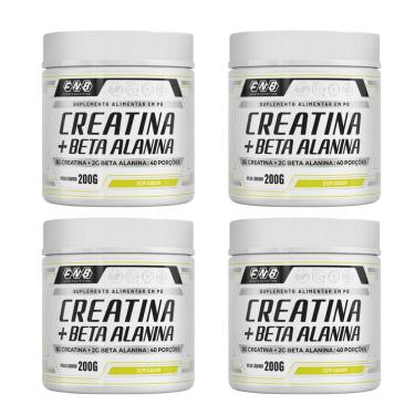 Imagem de Kit 4 Creatina + Beta Alanina Sem Sabor 4x200g FNB Sports Nutrition-Unissex