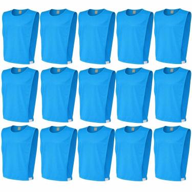 Imagem de KIT COLETE 15 PÇS TREINO FUTEBOL TRB LISO TECIDO EM POLIÉSTER-Masculino