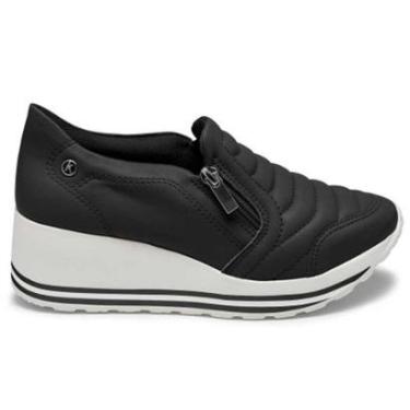 Imagem de Tênis Anabela Feminino Upper Preto Branco Kolosh C1418A-0001-Feminino