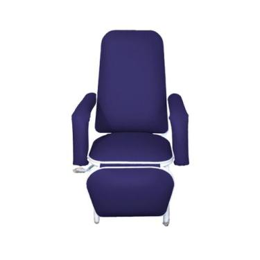 Imagem de Poltrona Reclinável Hospitalar Descanso Standard Azul Marinho - Metal 