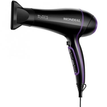 Imagem de Secador De Cabelos Mondial Black Purple Scn-01 Com Tourmaline íon 2000w Preto 110v