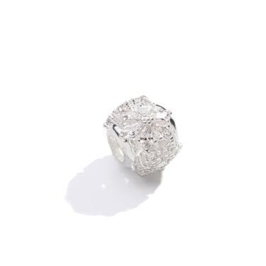 Imagem de Berloque Espaçador Atraktiva Jóias Cristal Prata 925 1 e 1cm X 0 e 9cm Prata Adulto