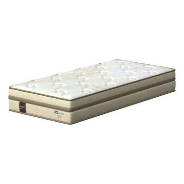 Imagem de Colchão Solteiro Espuma e Molas Ensacadas D65 D28 Euro Pillow 88x188x26CM Bege Branco A...