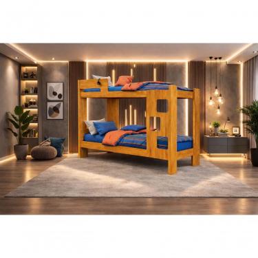 Imagem de Beliche Infantil Escadas Moderna Portofino - Mobibaby