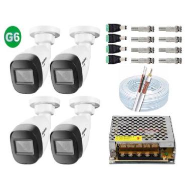 Imagem de Kit 4 Câmeras Intelbras Infravermelho 30m Vhd 1230 B Assessórios