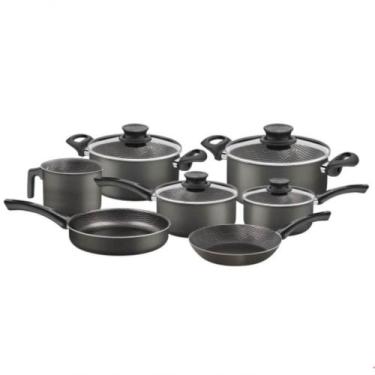 Imagem de Jogo De Panelas Tramontina Paris Alumínio Chumbo 7 Peças