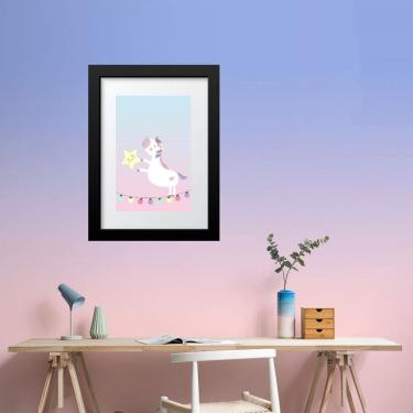 Imagem de Quadro Infantil Unicórnio Estrelinha - 60x48cm