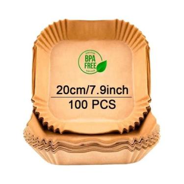 Imagem de Forros De Papel Descartáveis Grandes Para Fritadeira De Ar (Air Fryer)