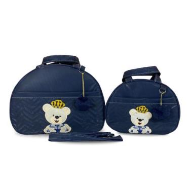 Imagem de Kit Bolsa Maternidade 2 Peças Grande Impermeável + Mochila + Trocador 