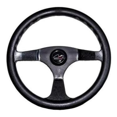 Imagem de Volante Náutico Preto 34cm Multiflex Barco Bass Boat Lancha