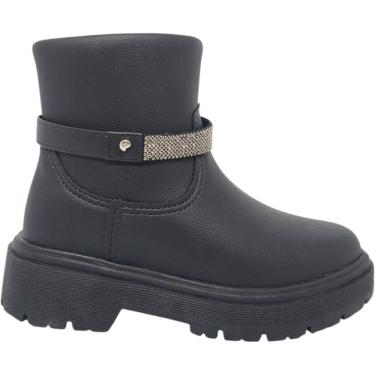 Imagem de Bota Infantil Menina Coturno Casual Dia a Dia Passeio Escola Cano Baixo Tratorado Confo...