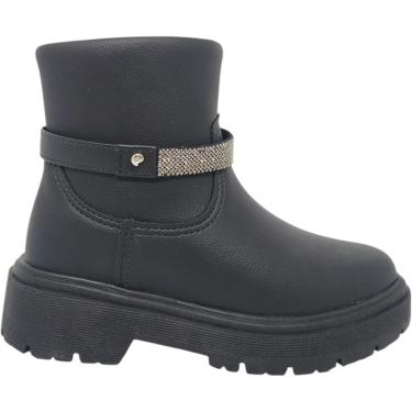 Imagem de Bota Infantil Menina Coturno Casual Dia a Dia Passeio Escola Cano Baixo Tratorado Confo...