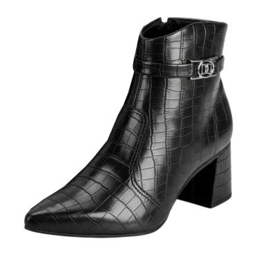 Imagem de Bota Feminina Salto Medio Bloco Confortavel Elegante Dakota