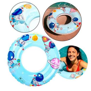 Imagem de Bóia de Piscina Infantil Inflável Astronauta 60CM para Natação Azul Ou