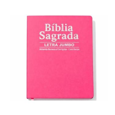Imagem de Biblia Sagrada  Letra Jumbo  ARC com Harpa  Palavras de Jesus em Verme
