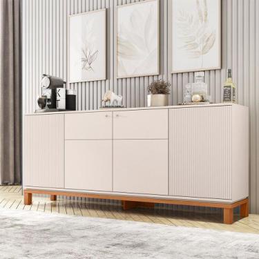 Imagem de Aparador Buffet Sala de Estar 4 Portas 180cm Visari Marrom/Freijó C01 