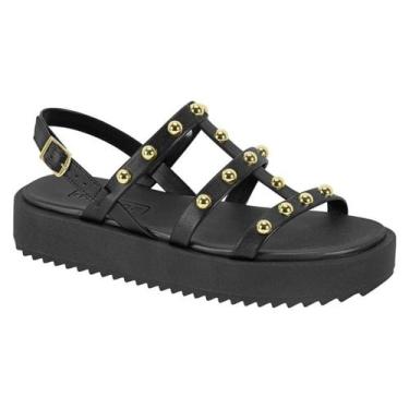 Imagem de Sandália Feminina Moleca Flatform Spikes Original 5489119, Preto, 35