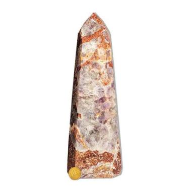 Imagem de Ponta Calcedônia Mosaico de Quartzo Jiboia Natural - 1,6Kg - 26cm - Cl