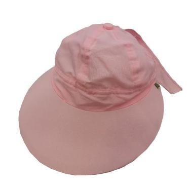 Imagem de Boné Chapeu Viseira Feminino Aba Grande Tecido - HHW, Rosa, Único