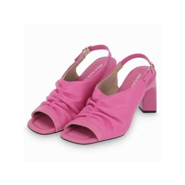 Imagem de Sandalia Piccadilly Salto Alto 655013 Rosa, 35, Rosa