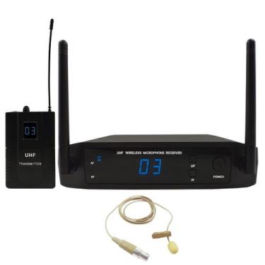 Imagem de Microfone Lapela Sem Fio Leson Ls906 Profissional Bege 16ch - Le Son